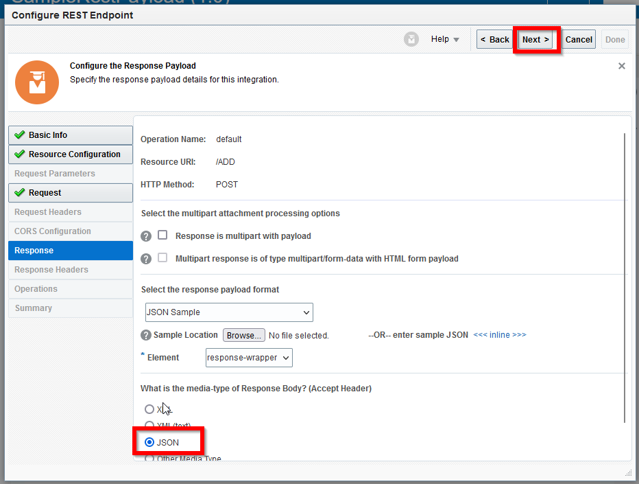 Exposing a REST Service with a Payload in OIC - figure 12