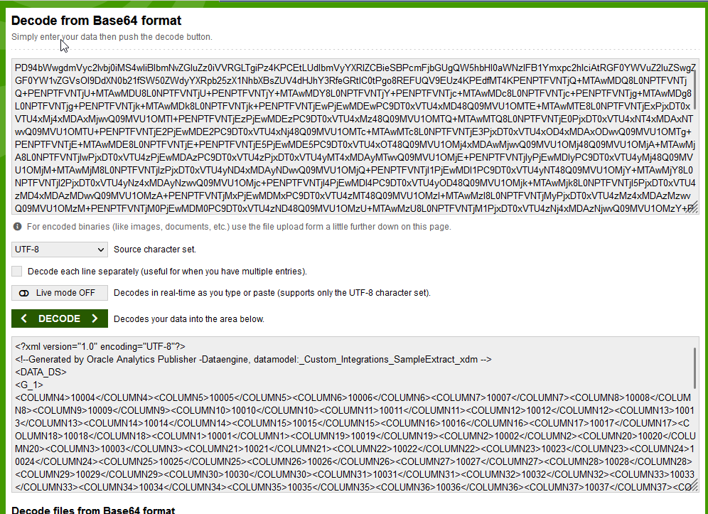 Pattern: Extract BI Publisher Data - figure 2