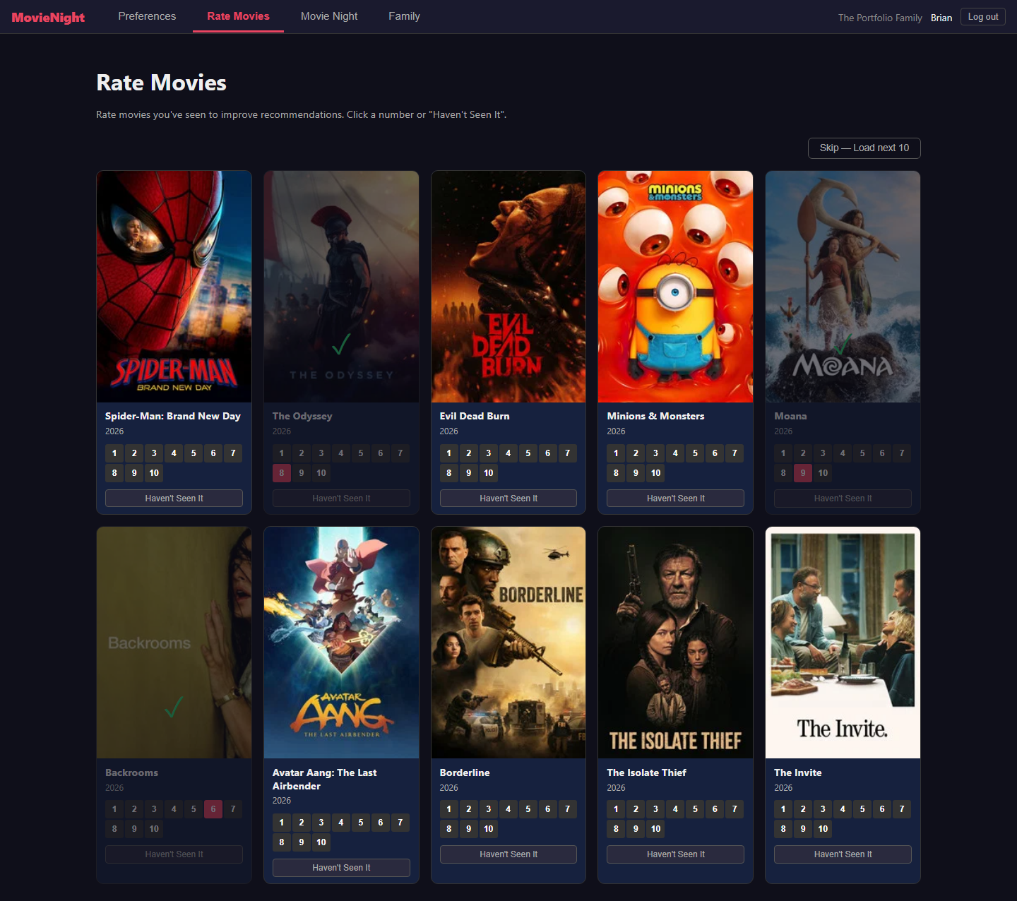 MovieNight screenshot